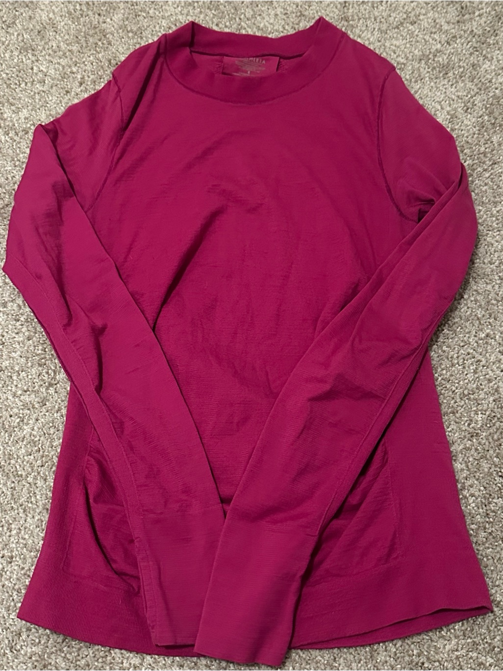 Athleta Long-Sleeve Crewneck Top - Raspberry Pink